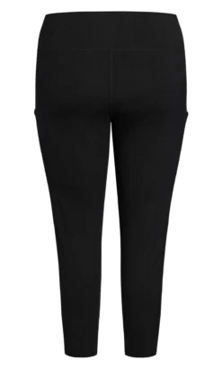 Avenue Zim & Zoe Black Side Pocket Full Length Legging -Bold Fit Store 214207BLACK 6