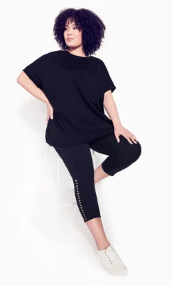 Avenue Zim & Zoe Navy Ladder Detail Legging