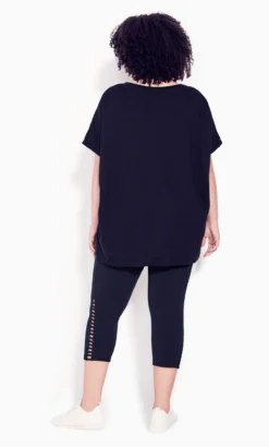 Avenue Zim & Zoe Navy Ladder Detail Legging -Bold Fit Store 214210NAVY 3