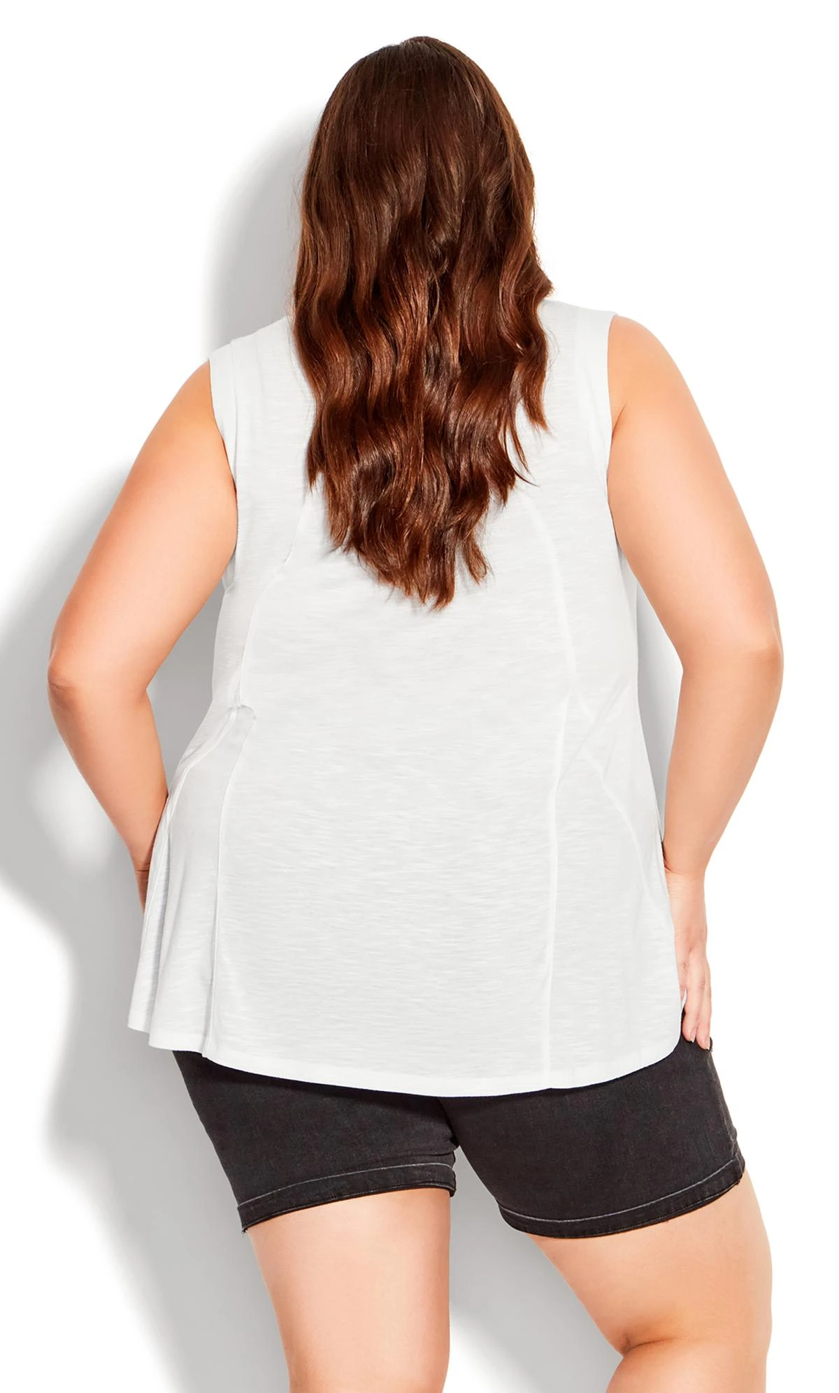 Avenue White Essential Swing Vest Top 3 Avenue White Essential Swing Vest Top - Image 3