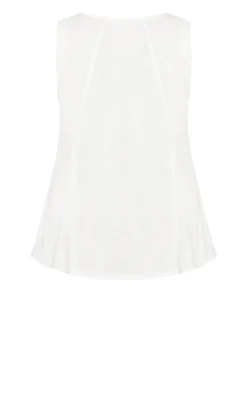 Avenue White Essential Swing Vest Top 11 Avenue White Essential Swing Vest Top -Bold Fit Store 214220WHITE 6