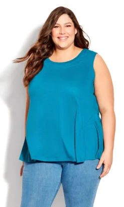Avenue Blue Swing Vest Top