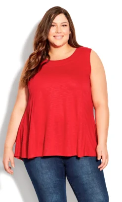 Avenue Red Vest Top