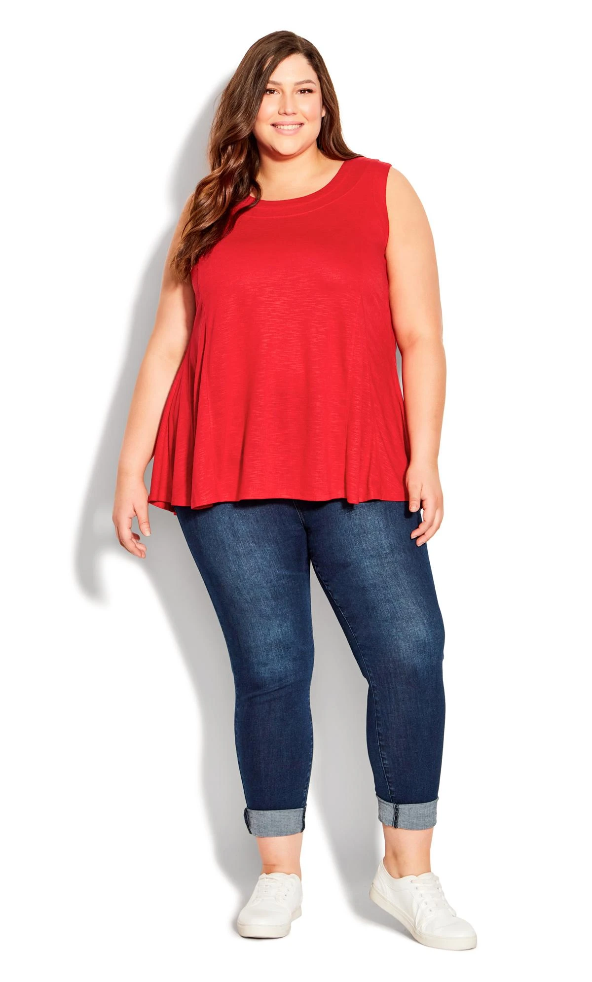 Avenue Red Vest Top 2 Avenue Red Vest Top - Image 2