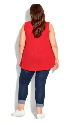 Avenue Red Vest Top 9 Avenue Red Vest Top -Bold Fit Store 214224SALSARED 4