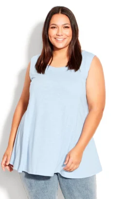 Avenue Blue Fit N Flare Tank