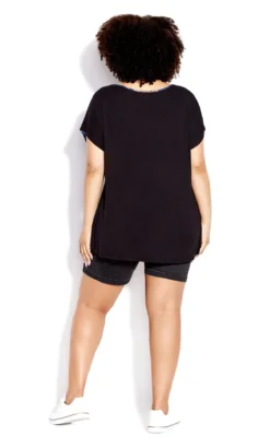 Avenue Blue Mixed Media Print Top -Bold Fit Store 214277JACQUI 4