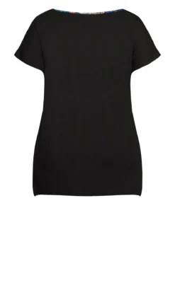 Avenue Blue Mixed Media Print Top -Bold Fit Store 214277JACQUI 6