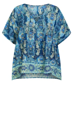 Avenue Navy Tie Detail Poncho 10 Avenue Navy Tie Detail Poncho -Bold Fit Store 214329PAISLEYPLUNGEBORDE 5