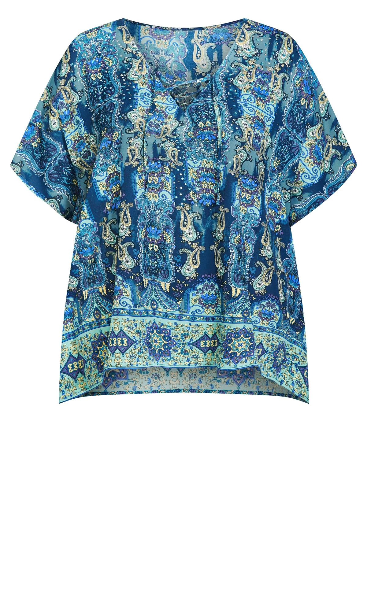 Avenue Navy Tie Detail Poncho 5 Avenue Navy Tie Detail Poncho - Image 5