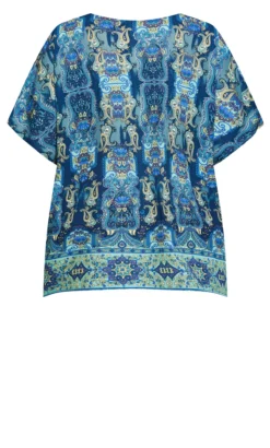 Avenue Navy Tie Detail Poncho 11 Avenue Navy Tie Detail Poncho -Bold Fit Store 214329PAISLEYPLUNGEBORDE 6