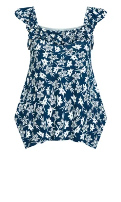 Avenue Navy Floral Hanky Hem Top 10 Avenue Navy Floral Hanky Hem Top -Bold Fit Store 214353FREESIAFLORAL 5