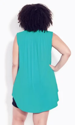 Avenue Blue Smock Henley Tunic -Bold Fit Store 214354PEACOCKBLUE 3