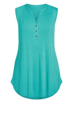Avenue Blue Smock Henley Tunic -Bold Fit Store 214354PEACOCKBLUE 5