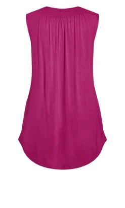 Avenue Purple Button Vest Top -Bold Fit Store 214354VIVIDVIOLA 6