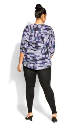 City Chic Purple Sexy Fling Print Top -Bold Fit Store 214420HYPNOTIZEPRT 4