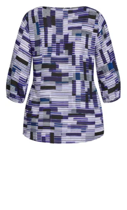 City Chic Purple Sexy Fling Print Top -Bold Fit Store 214420HYPNOTIZEPRT 6