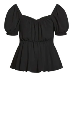 City Chic Black Quirky Top -Bold Fit Store 214426BLACK 6