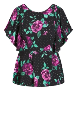 City Chic Black Emma Top -Bold Fit Store 214654FRENCHFLORALSPOT 5