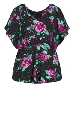 City Chic Black Emma Top -Bold Fit Store 214654FRENCHFLORALSPOT 6