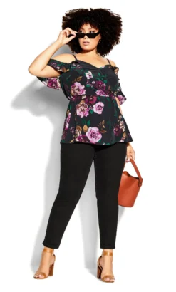 City Chic Black Sophia Top