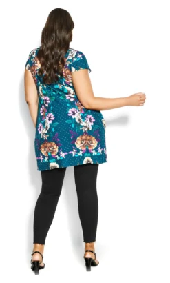 City Chic Blue Olivia Tunic -Bold Fit Store 214657MARINEMIRRORFRFL 5