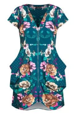 City Chic Blue Olivia Tunic -Bold Fit Store 214657MARINEMIRRORFRFL 6