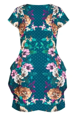 City Chic Blue Olivia Tunic -Bold Fit Store 214657MARINEMIRRORFRFL 7