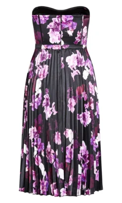 City Chic Black & Purple Satin Corset Midi Dress 16 City Chic Black & Purple Satin Corset Midi Dress -Bold Fit Store 214678NIGHTBLOOM 8
