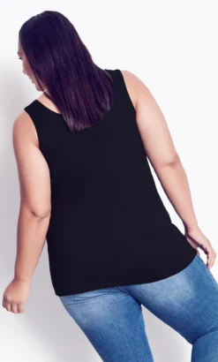 City Chic Arna York Black Bamboo Essential Cami -Bold Fit Store 214727BLACK 13