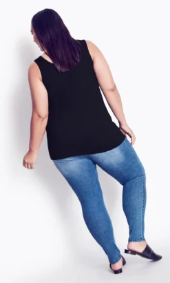 City Chic Arna York Black Bamboo Essential Cami -Bold Fit Store 214727BLACK 14