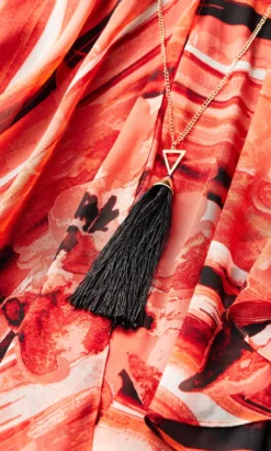 Avenue Red Mixed Print Ruffle Blouse -Bold Fit Store 214737CORALMARINAFLORAL 9