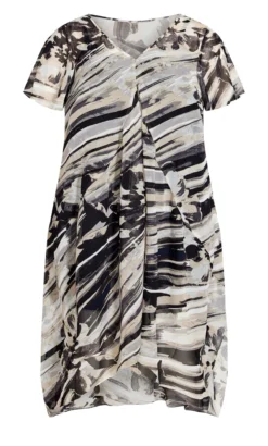 City Chic Ave Studio Black Marina Dress -Bold Fit Store 214738MONOMARINAFLORAL 3