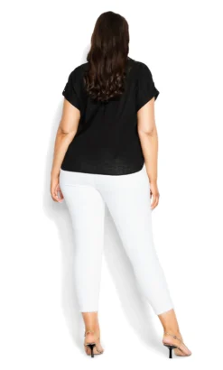 City Chic Black Button Explore Shirt -Bold Fit Store 214776BLACK 4