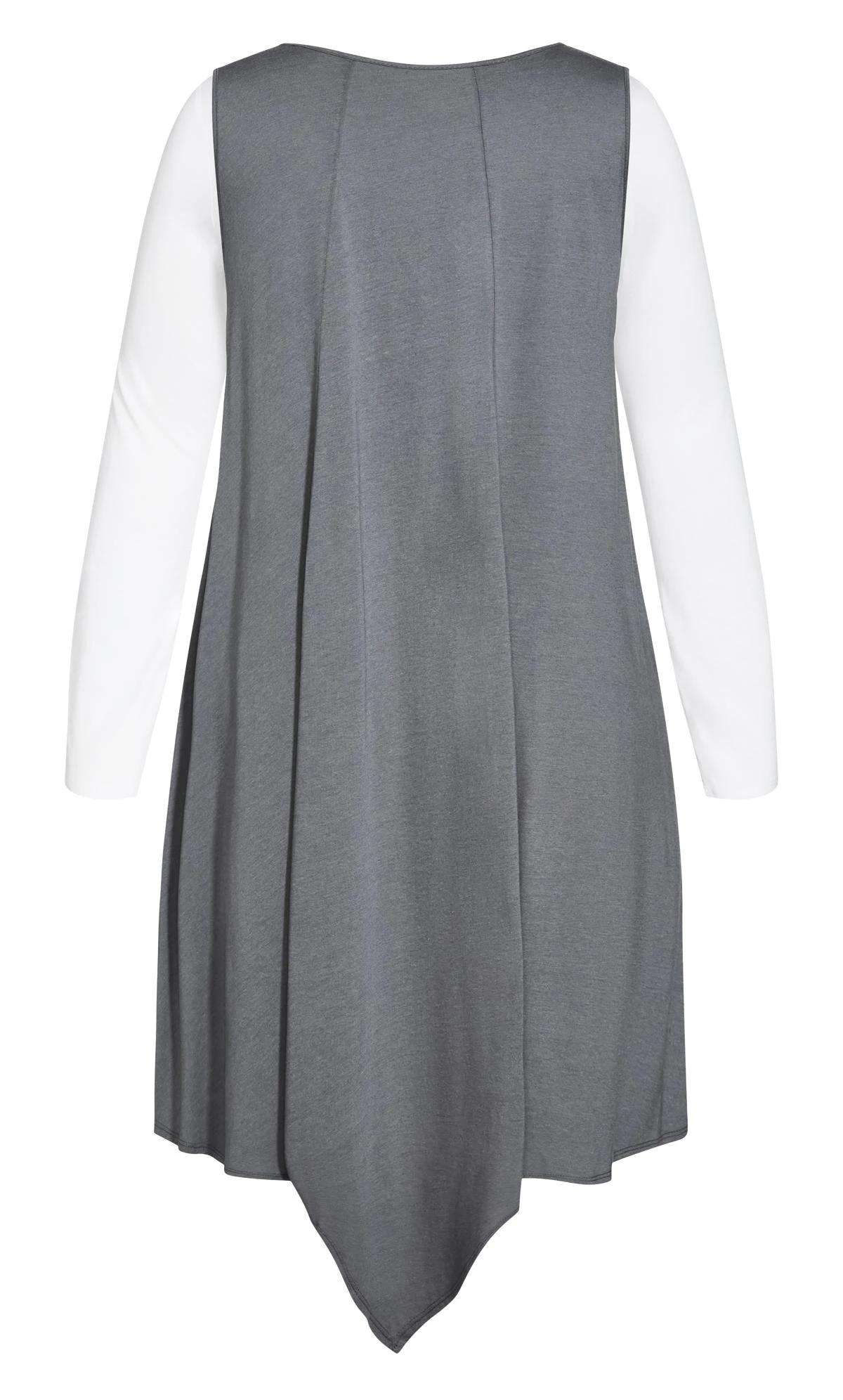 Avenue Isolde Roth Grey Plain Double Layer Dress 5 Avenue Isolde Roth Grey Plain Double Layer Dress - Image 5