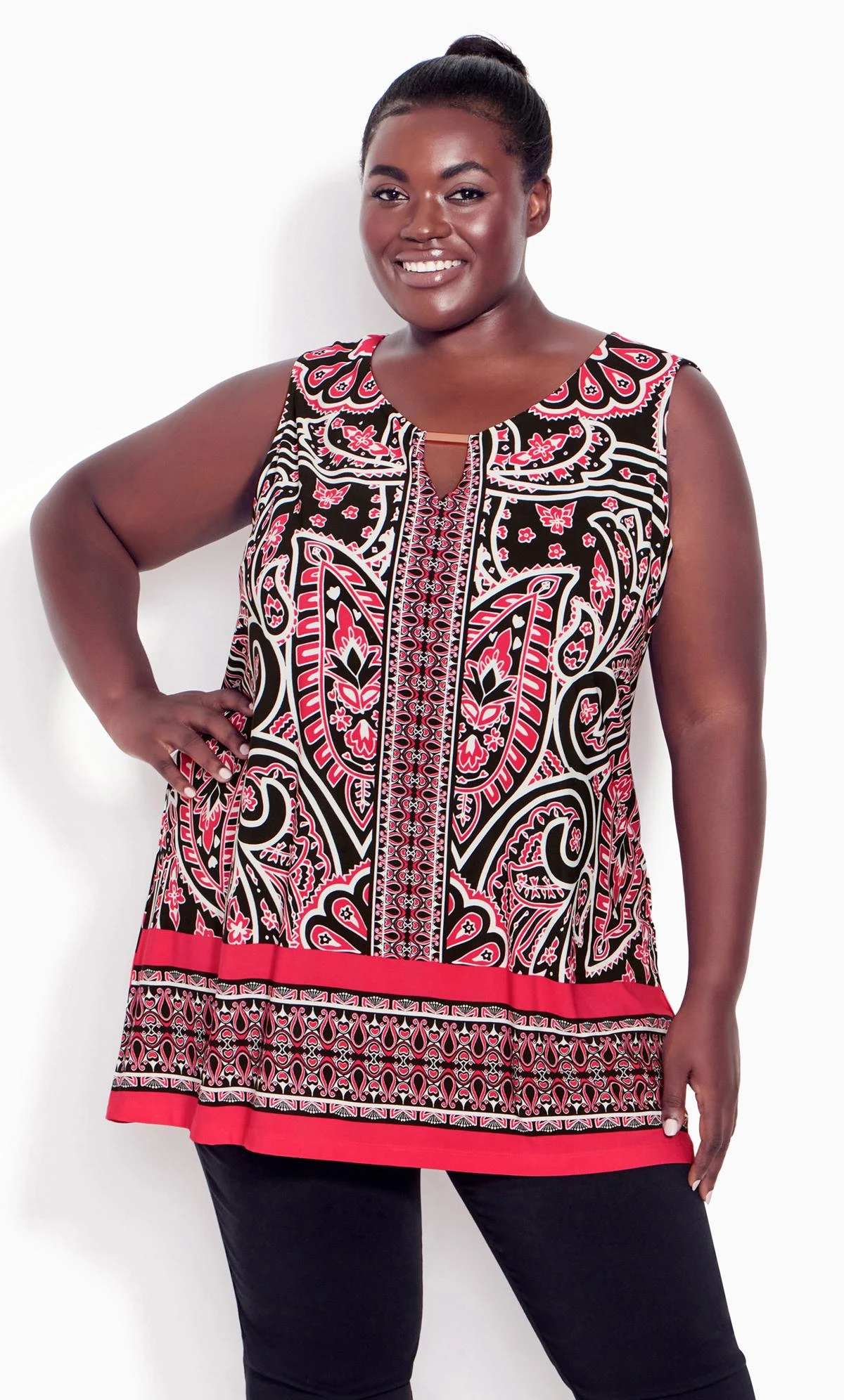 Avenue Red Adalyn Keyhole Top 2 Avenue Red Adalyn Keyhole Top - Image 2