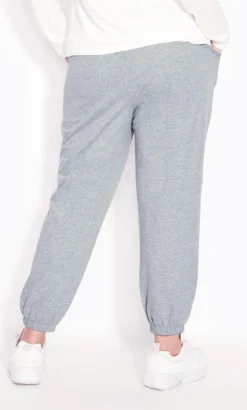 City Chic Zim & Zoe Grey Jersey Joggers -Bold Fit Store 215080LIGHTGREYMARLE 4