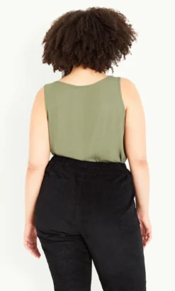 Avenue City Chic Olive Green Drawstring Joggers -Bold Fit Store 215111BLACK 4