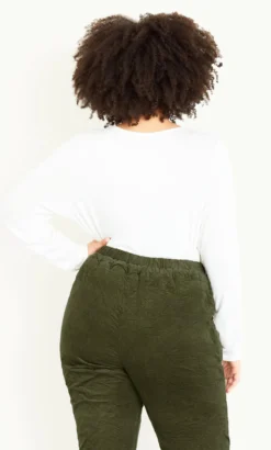 Avenue Evans Green Walk On By Trouser -Bold Fit Store 215111OLIVE 4