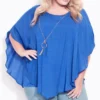 Avenue Blue Escape Overlay Necklace Top