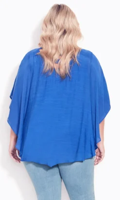 Avenue Blue Escape Overlay Necklace Top -Bold Fit Store 215167DAZZLINGBLUE 3
