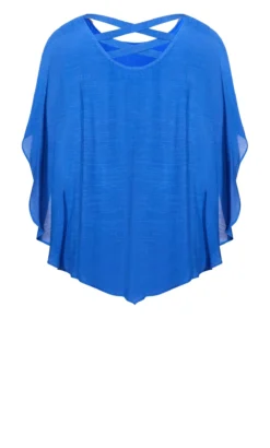 Avenue Blue Escape Overlay Necklace Top -Bold Fit Store 215167DAZZLINGBLUE 8