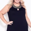 Avenue Black Nadia Beaded Top