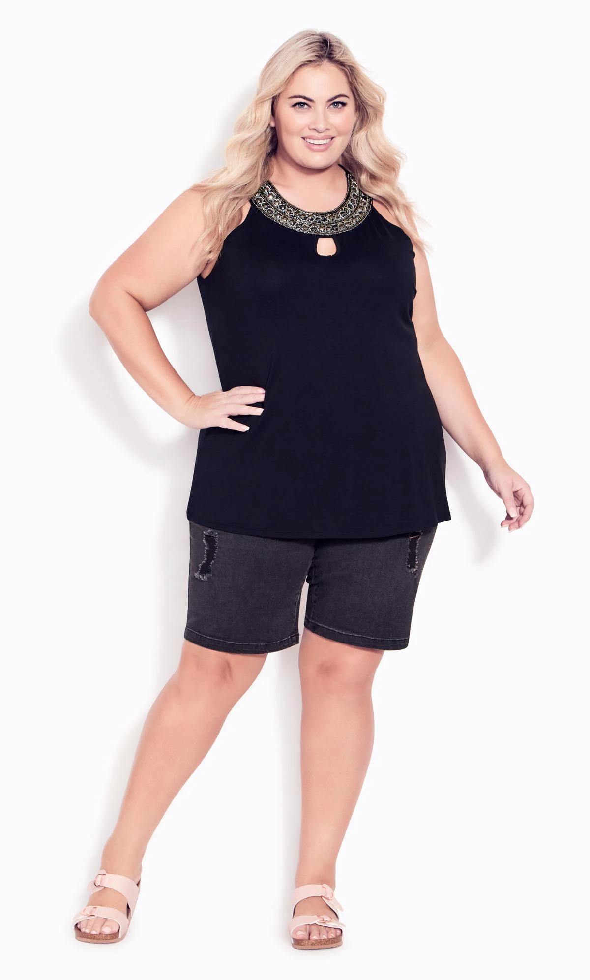 Avenue Black Nadia Beaded Top 2 Avenue Black Nadia Beaded Top - Image 2