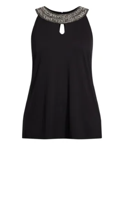 Avenue Black Nadia Beaded Top 10 Avenue Black Nadia Beaded Top -Bold Fit Store 215182BLACK 5