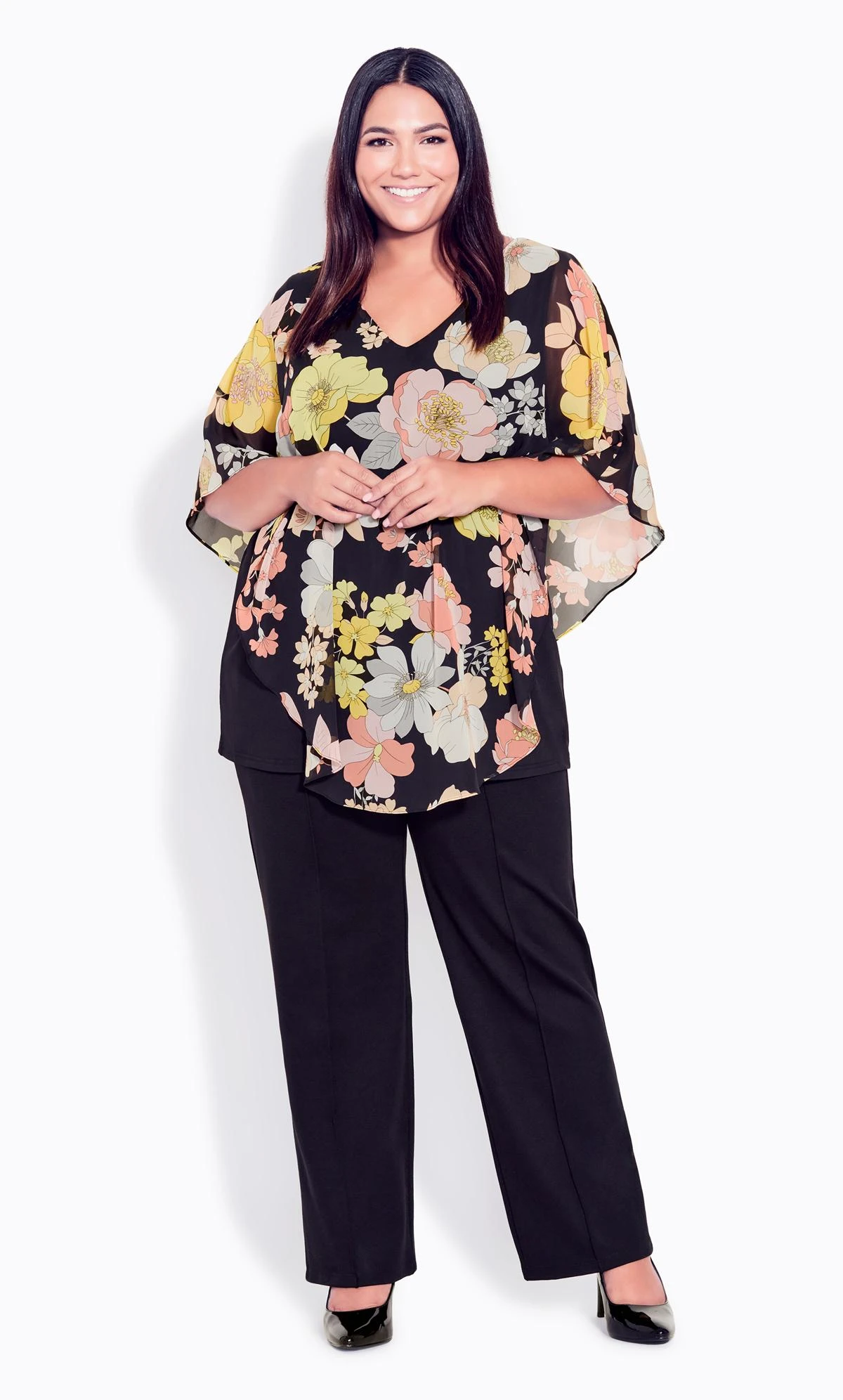 Avenue Ave Studio Black Everly Overlay Top 2 Avenue Ave Studio Black Everly Overlay Top - Image 2