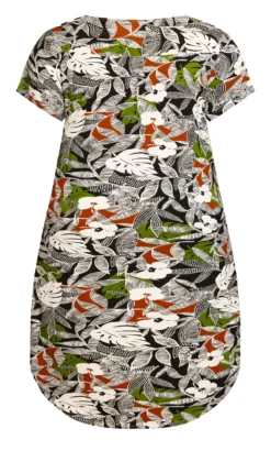 City Chic Zim & Zoe Khaki Callie Print Dress -Bold Fit Store 215342SAVANNAFOLIAGE 4