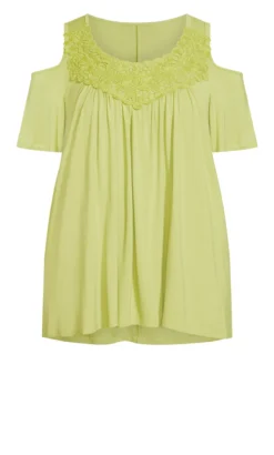 Avenue Green Simone Cold Shoulder Plain Top -Bold Fit Store 215352AVOCADOOMBRETILE 5