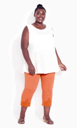 Avenue White Swing Vest Top