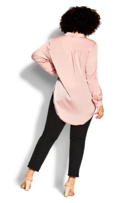 City Chic Pink Evelyn Shirt -Bold Fit Store 215434ROSE 4